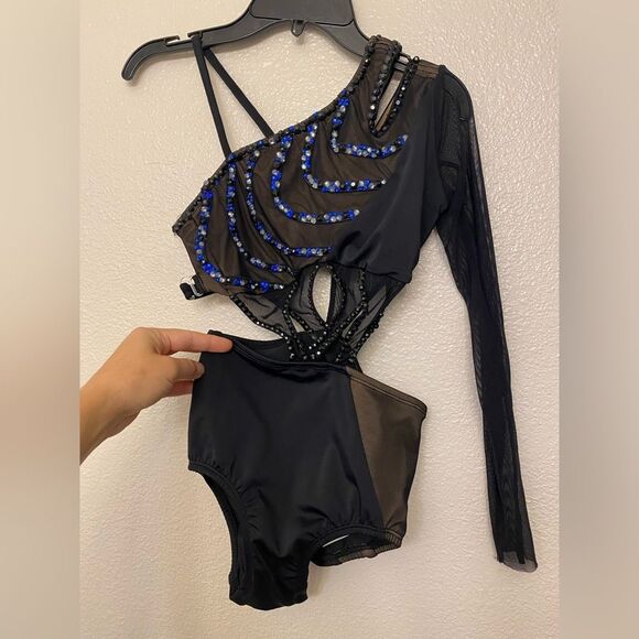 Tenth House 2 Die solo dance costume strap black ALTITUDE TD25450 LC-large child - Picture 3 of 13